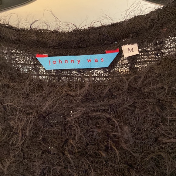 Johnny Was, M, mohair loose knit long sleeve crewneck top / sweater, beautiful!! - Picture 7 of 11